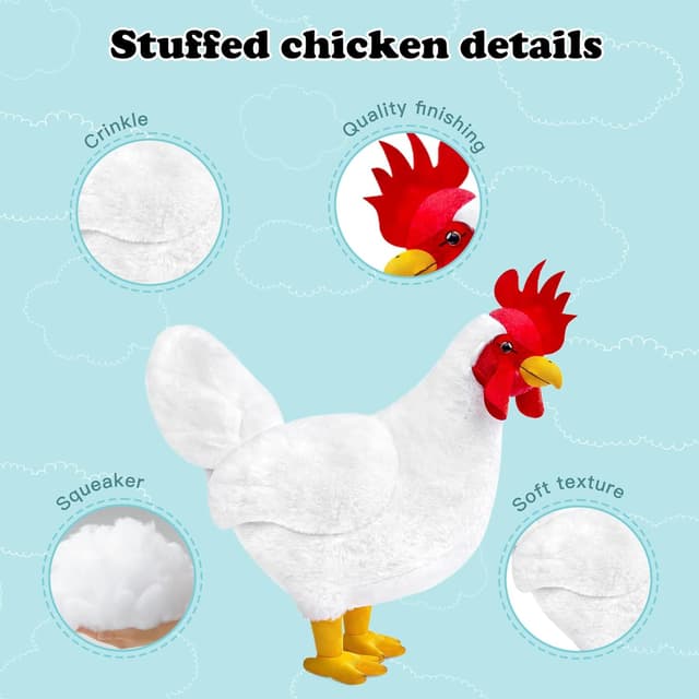 Detalle de lilizzhoumax Cuddy Hen plush toy 15 inch