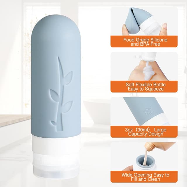 Thumbnail 1 de AiQInu Contenitori da viaggio ricaricabili 90 ml