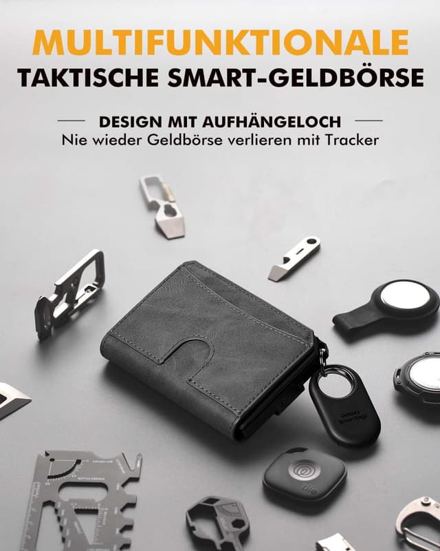 Detalle de MYSHION Geldbörse Herren Slim mit 12 Karten