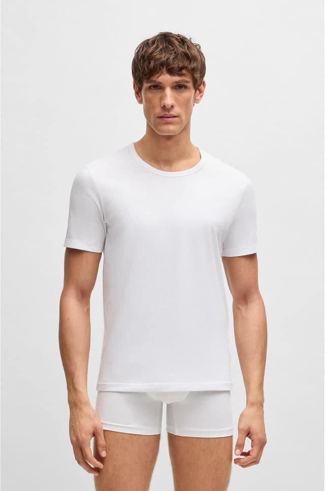 Detalle 2 de BOSS Herren T-Shirt „Rn 3p Co“ – komfortables Basic für den Alltag