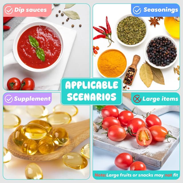 Thumbnail 2 de LIEMAND 6x1.6 oz Salad Dressing Containers leakproof 🥗