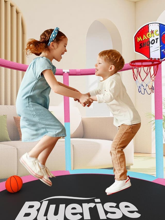 Thumbnail 4 de BLUERISE 55in Toddler Trampoline with Hoop