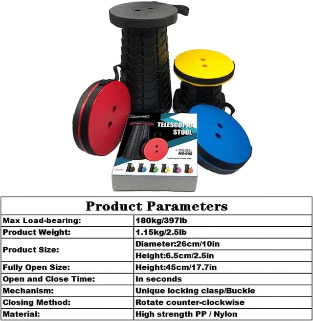 Thumbnail 6 de Hesanzol Portable Telescoping Stool 400 lbs