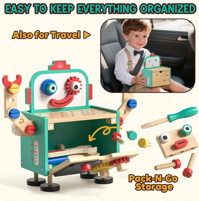 Thumbnail 5 de Lehoo Castle Montessori Caja de Herramientas 2 en 1