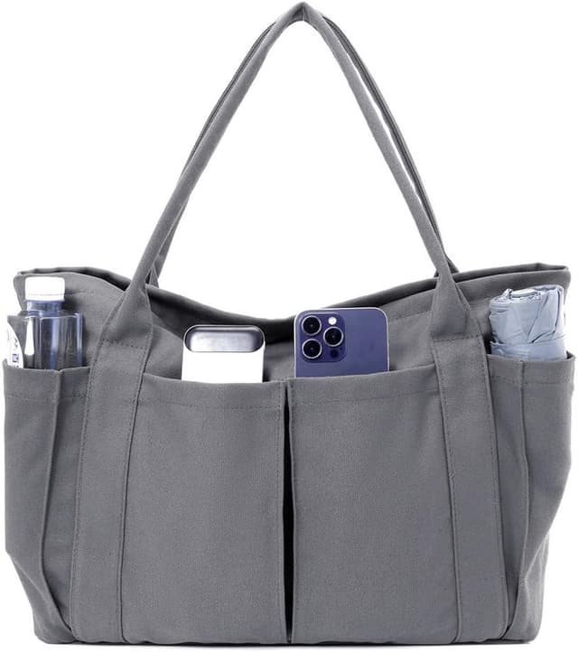 Thumbnail 5 de Große Canvas Tote Bag 45x34x15 cm