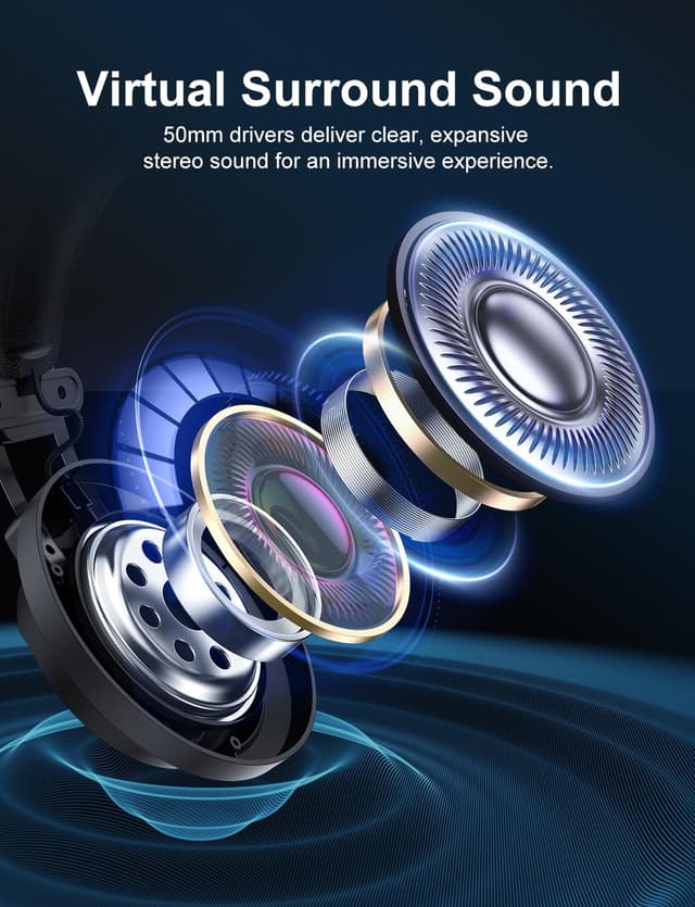 Detalle de ONITOON Gaming Headset with Detachable Cat Ears, Detachable Microphone & Abyssal Mirror RGB