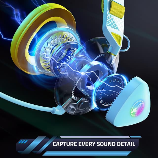 Detalle 2 de Awinnasey PH3 Gaming Headset mit 50 Stunden