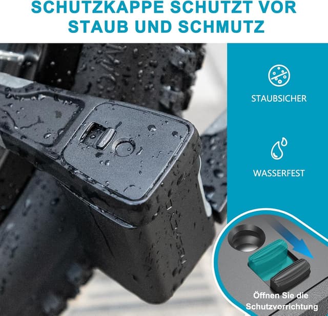 Detalle 2 de TECHCYC Faltschloss 86 cm Fahrradschloss mit 3 Schlüsseln