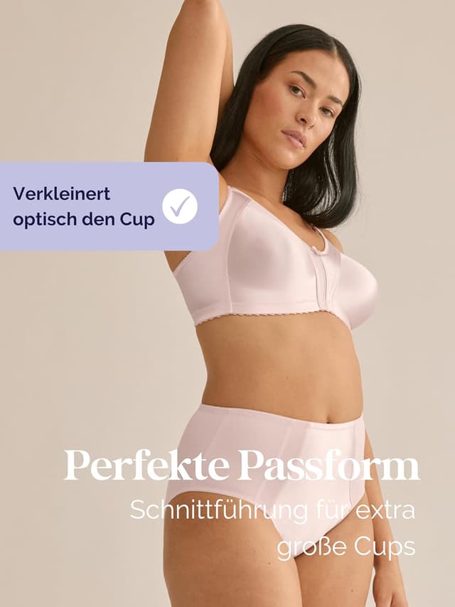 Detalle de Naturana Minimizer BH ohne Bügel (Cup B–G) – mit extra breiten Trägern für spürbaren Halt