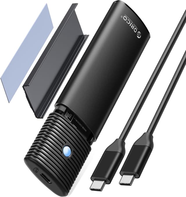 Detalle de ORICO NVMe/M.2 SATA Adapter-Gehäuse für USB 3.2 Gen 2 (10 Gbps) – Werkzeugloses M.2 Case mit UASP, TRIM & SMART