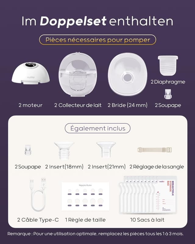 Thumbnail 4 de Nuliie Tire Lait Main Libre Violet 24mm