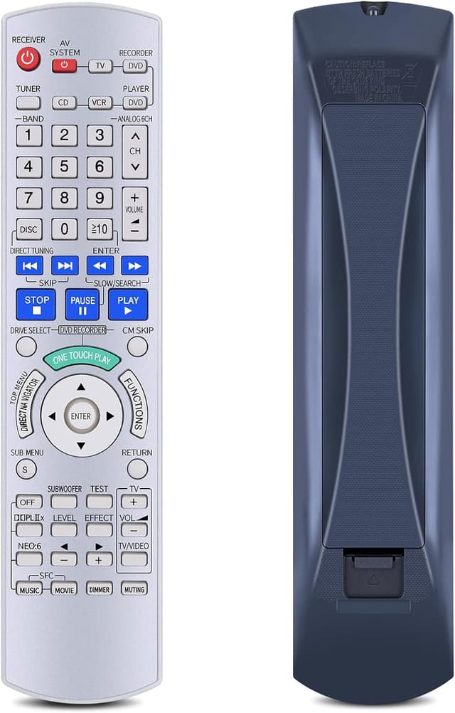 Detalle de TCNOUMT EUR7662YN0 replacement remote for Panasonic audio receivers and stereo systems
