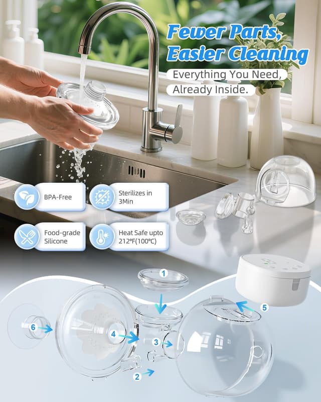 Thumbnail 6 de ANWIKE Electric Breast Pump double, 230g