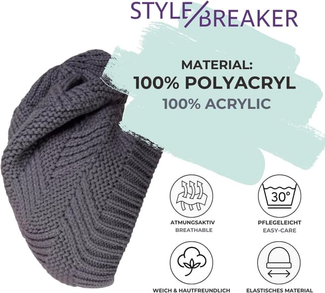 Detalle de styleBREAKER Gorro Beanie clásico Unisex 25 cm