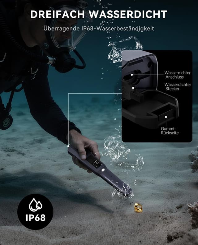 Detalle de SUNPOW Pinpointer Metalldetektor 800 mAh