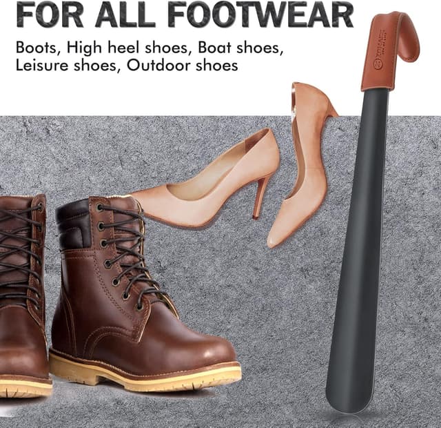 Thumbnail 6 de ZOMAKE long-handled shoe horn (42cm) with leather handle