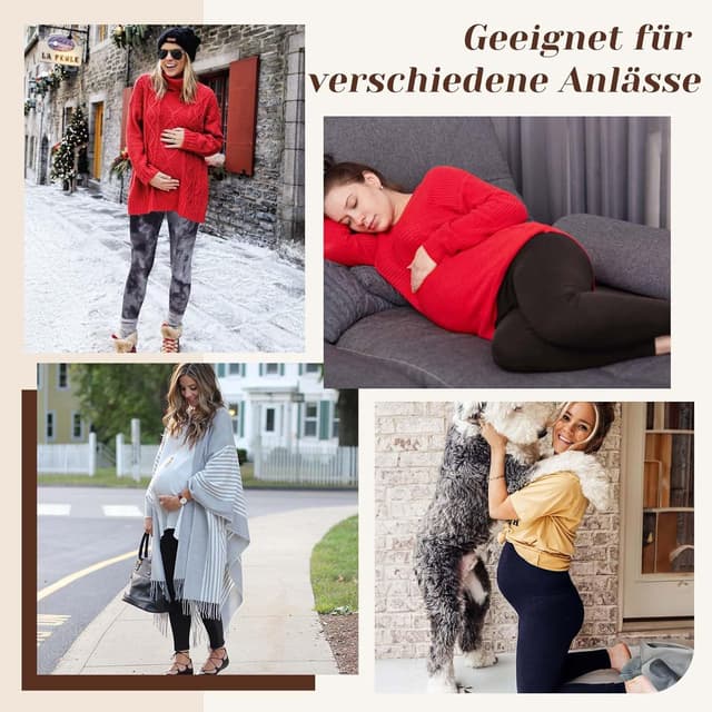 Thumbnail 1 de Missluck Umstandsleggings 2er Pack Blickdicht Mammy