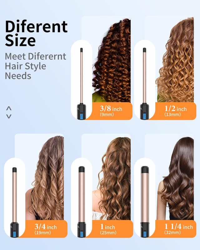Thumbnail 5 de 1.25 Inch Ceramic Curling Wand (Long Barrel) — Dual Voltage Wand Iron for Medium to Long Hair