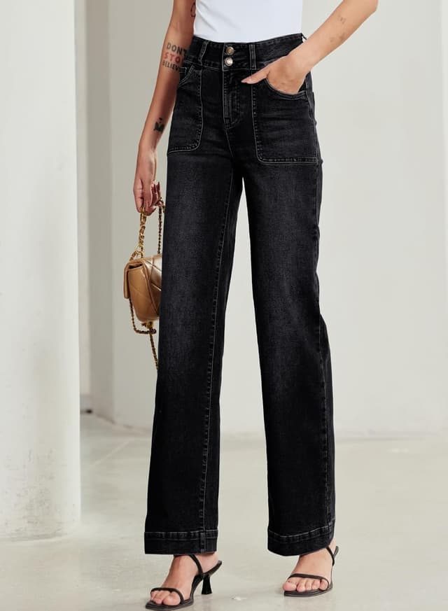 Thumbnail 2 de Sidefeel Wide Leg Jeans High Waisted 26