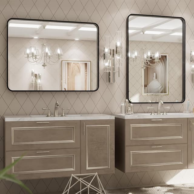 Thumbnail 2 de LOAAO 24x32 Bathroom Mirror Matte Black Frame