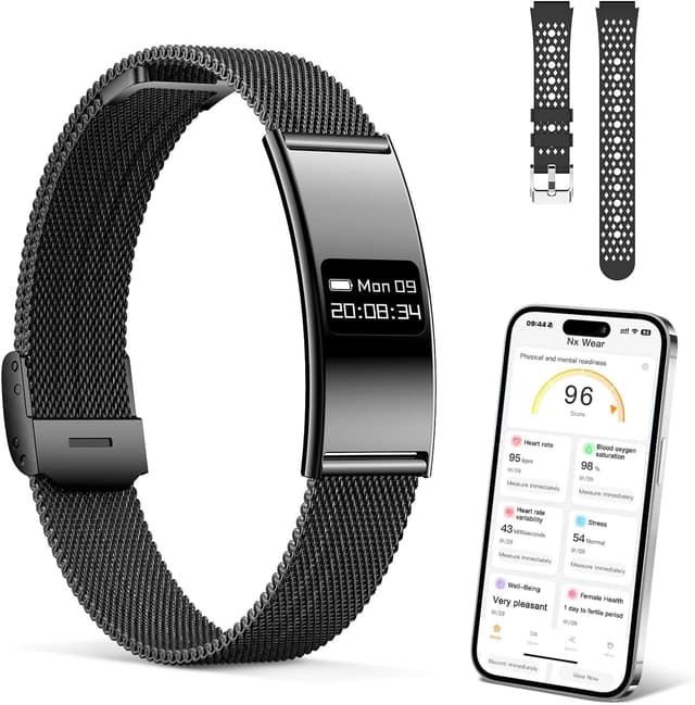 Detalle de Smartwatch Fitness Tracker Impermeabile con cardio, SpO2 e monitoraggio del sonno (compatibile Android e iOS)