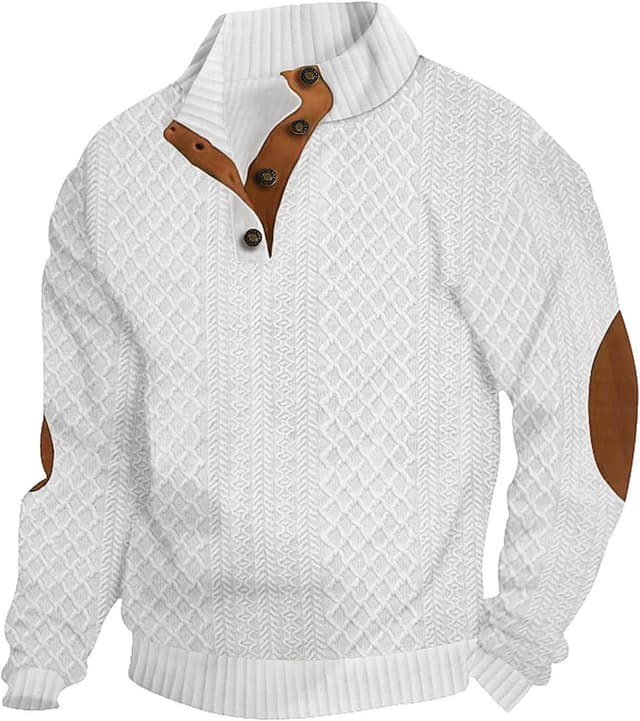 Detalle de QOSOQ Men's Casual Sweatshirt 1/4 Zip