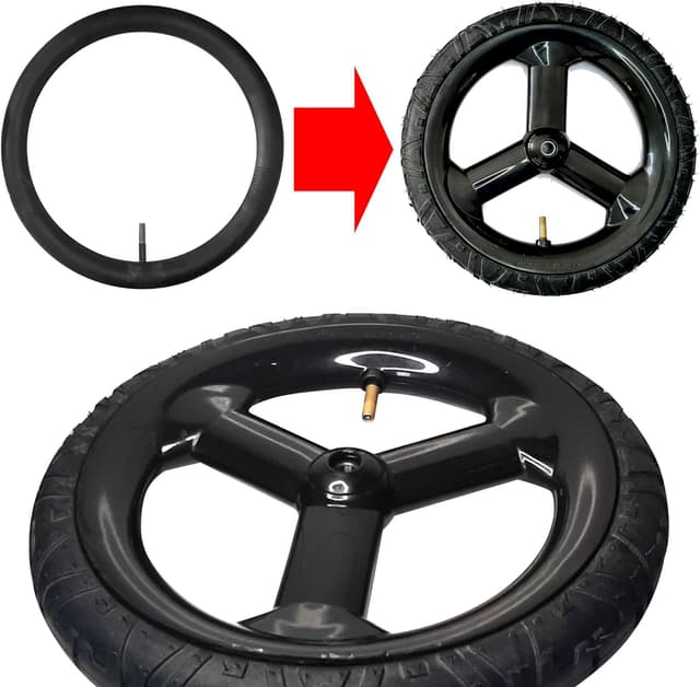 Detalle 1 de 3x chambre à air 312x52-250 Cyclingcolors avec valve Schrader pour jantes à bâtons (High Trek Bébé Confort)