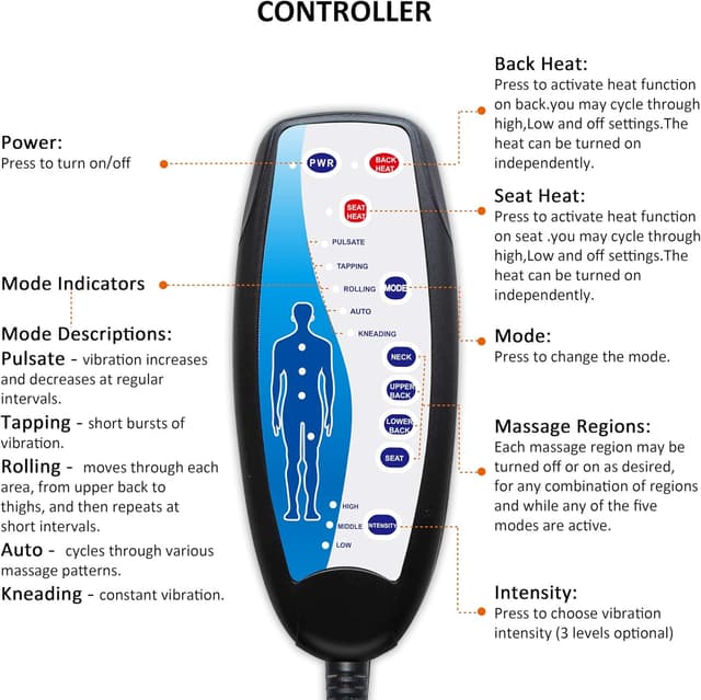 Thumbnail 5 de Snailax Asiento de Masaje con Calor 10 motores