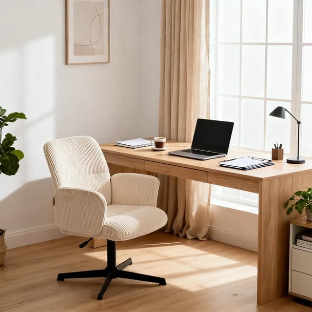 Detalle 2 de MEUBLE Cosy Silla de Escritorio Beige