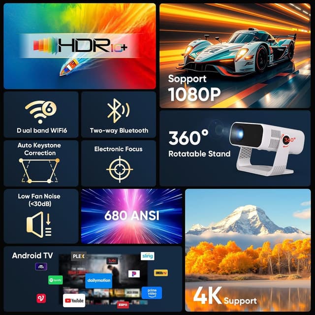 Detalle 2 de Smart Projector with Android 14, 30,000 lumens