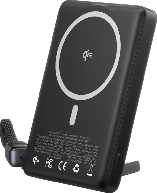 Detalle de INIU MagPro Ultra Slim 10.000 mAh Powerbank mit MagSafe-Qi2 für iPhone 12 und neuer