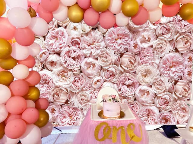 Thumbnail 3 de BINQOO 7x5ft 3D Pink Floral Backdrop