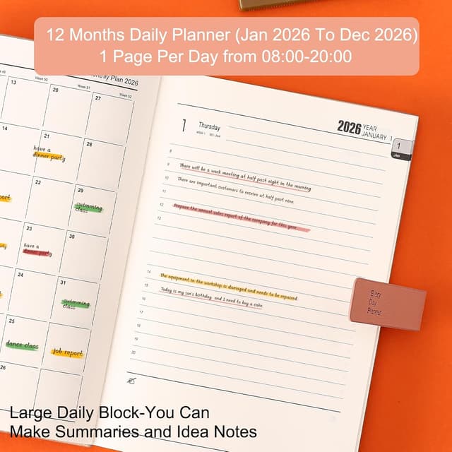 Detalle de Goldaypln Agenda 2026 A5 Página por Día