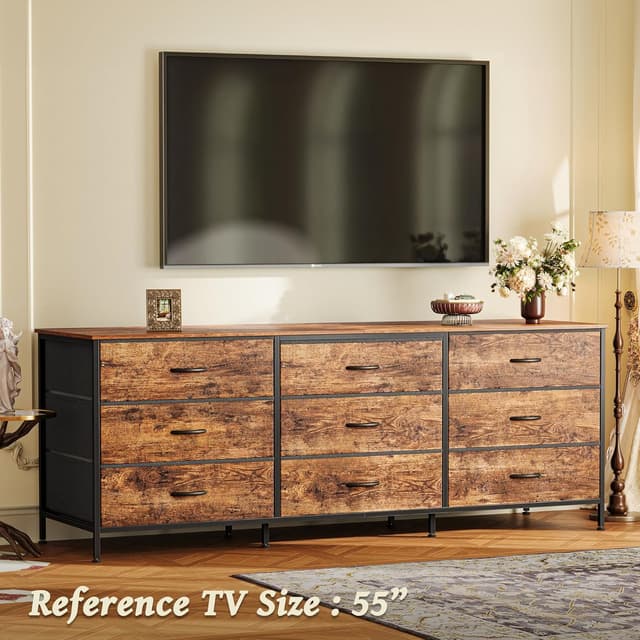 Thumbnail 4 de Huuger 63 Inch Dresser with 9 Drawers — TV Stand