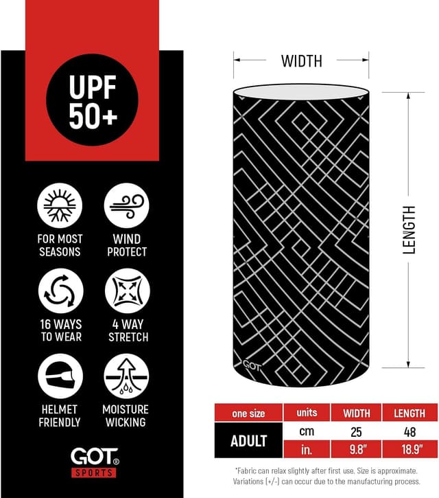 Detalle 2 de GOT Sports UPF 50+ Fishing Neck Gaiter (UV Face Mask Sun Protection) – Camo SPF Face Cover