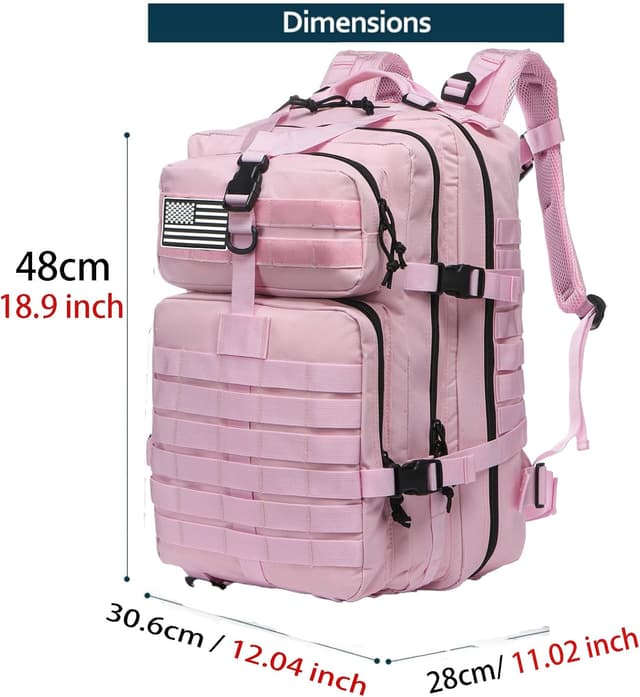 Detalle de Thuram 50L Waterproof Tactical Fishing & Hunting Backpack (Durable Nylon)