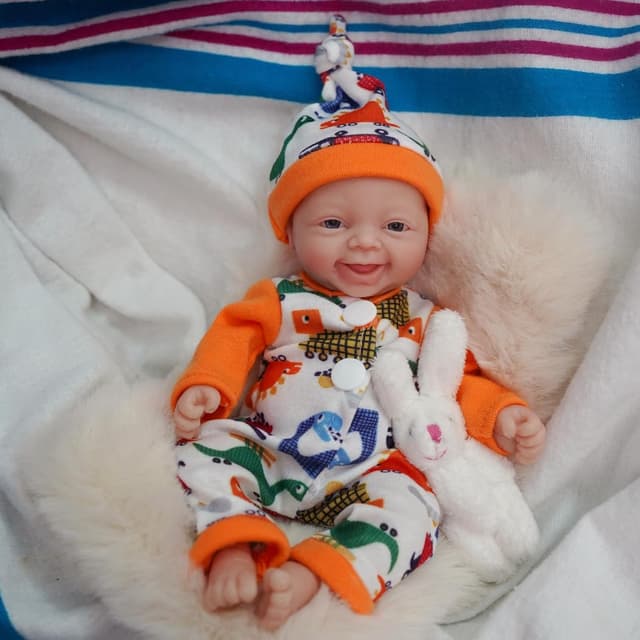 Detalle de MYREBABY 7" Muñeca Bebé Reborn de Silicona 👶