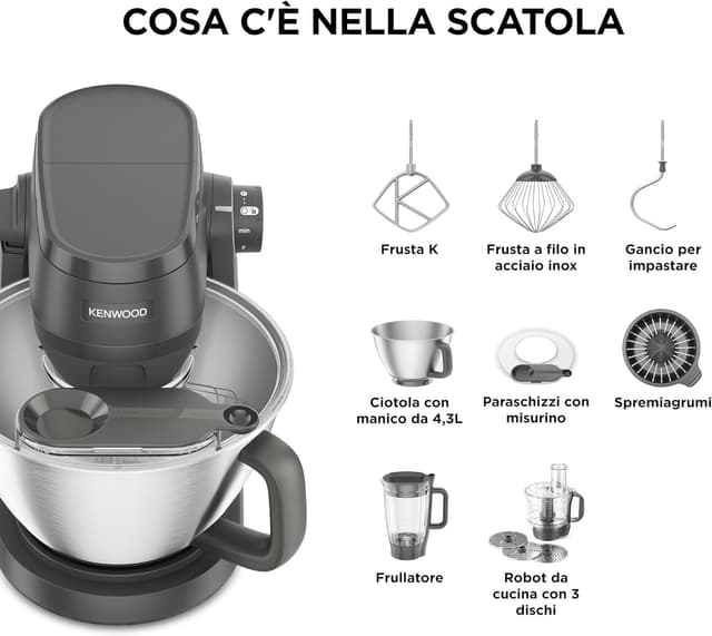 Thumbnail 6 de Kenwood Multi Tasker KHC30.050GY per impasto