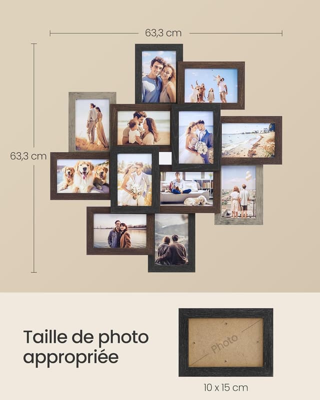 Thumbnail 4 de SONGMICS Cadres Pêle‑Mêle 12x10x15 cm 🖼