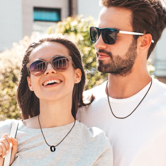 Detalle 2 de VNOX Lederhalskette mit Verschluss, 40 cm