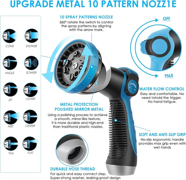 Thumbnail 1 de KETTOYA 100FT expandable garden hose with nozzle