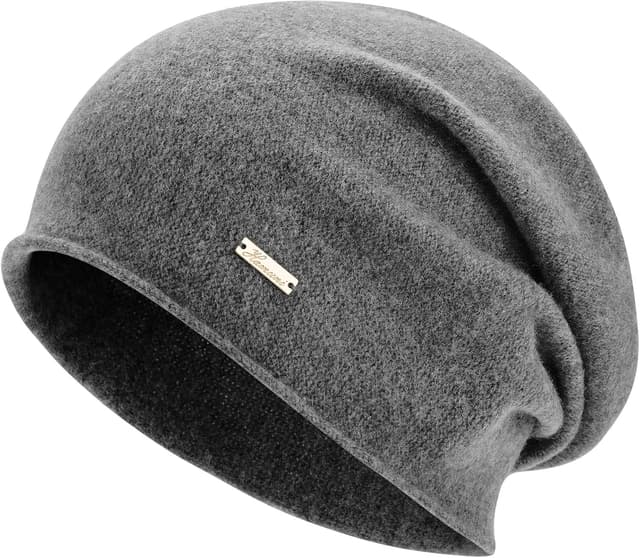 Detalle de HAMUNI Wollmütze Beanie 100% Wolle 52–62 cm