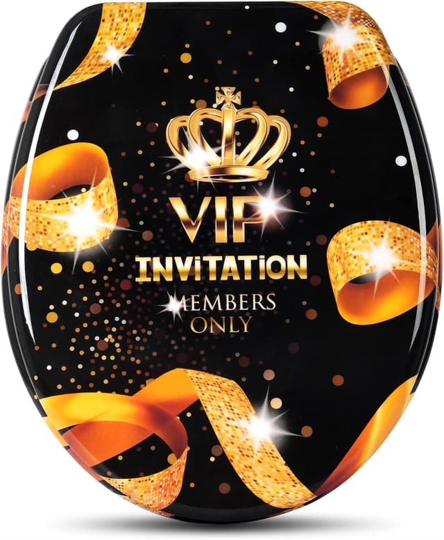 Detalle de WOLTU WC-Sitz mit Absenkautomatik „Golden VIP“ (Duroplast, Soft-Close)