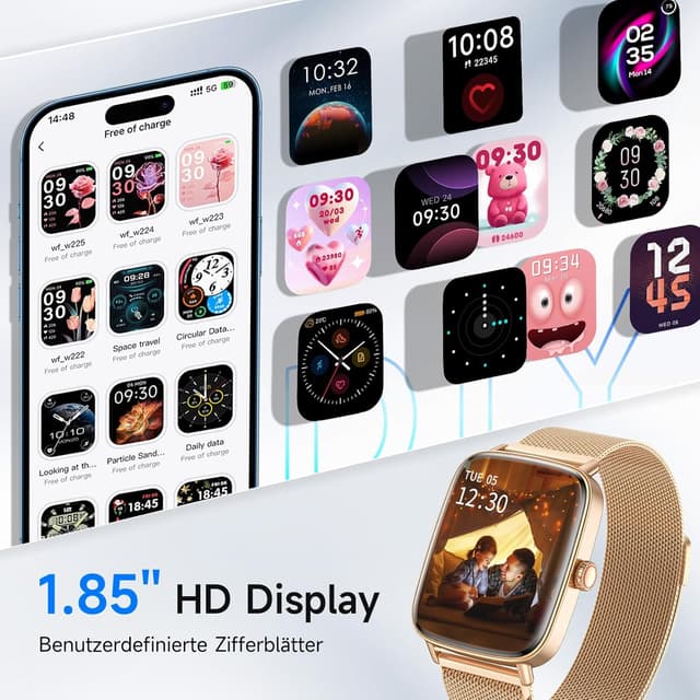 Thumbnail 6 de aeac Smartwatch Damen 1,85" HD