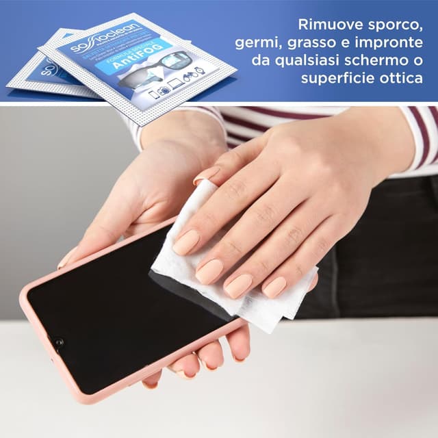 Thumbnail 3 de Soffioclean 200 salviette pulizia occhiali 11,5x14,5 cm