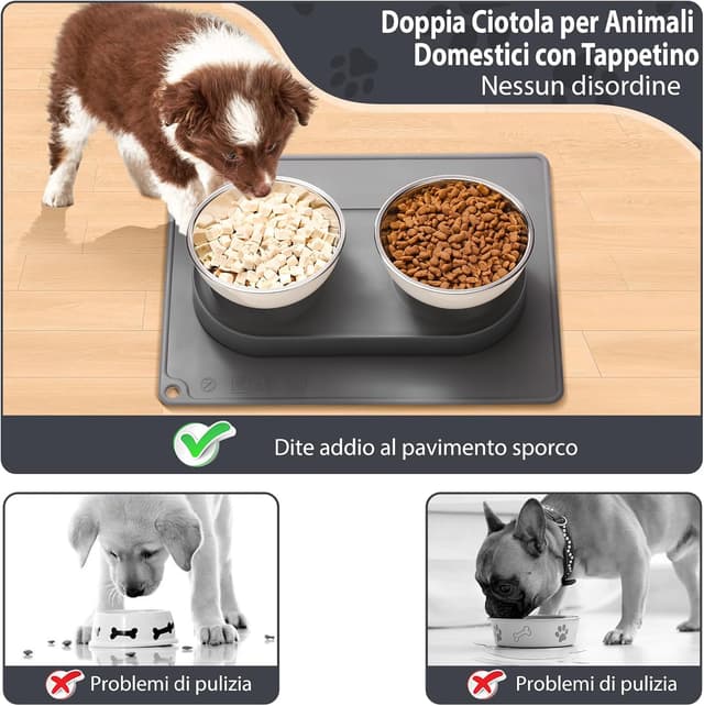 Thumbnail 5 de Marchul Ciotole per Gatti inclinate 15° con doppia ciotola 🐱