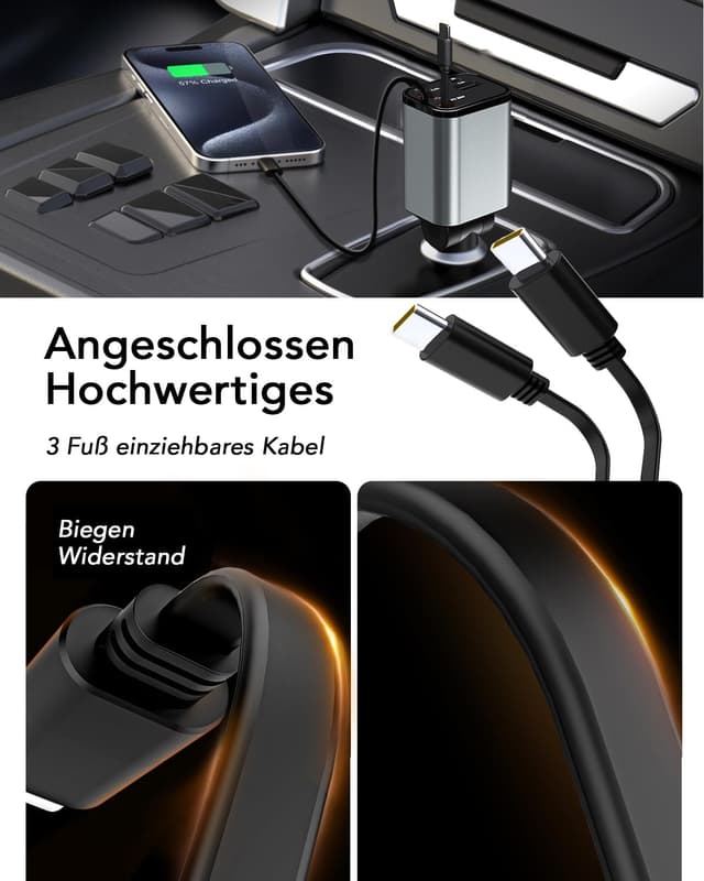 Detalle 1 de Aimtel Aimtel 4 in 1 69 W USB-C Auto-Ladegerät