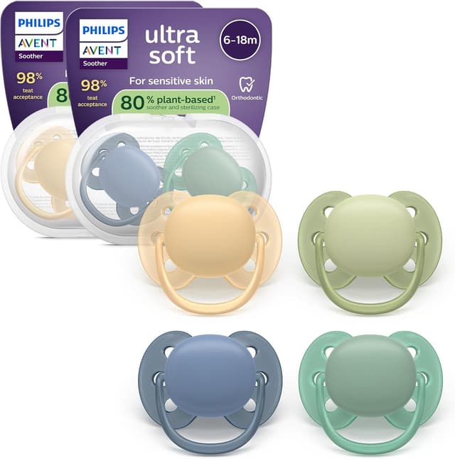 Detalle de Philips Avent Chupete Ultra Soft 6-18 mesi 4 pz