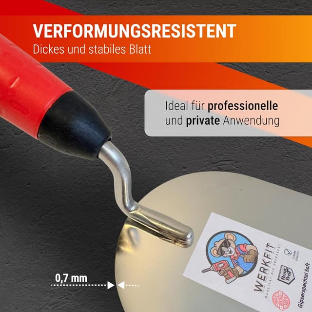 Detalle 2 de Glättekelle Set für Gips 100 mm