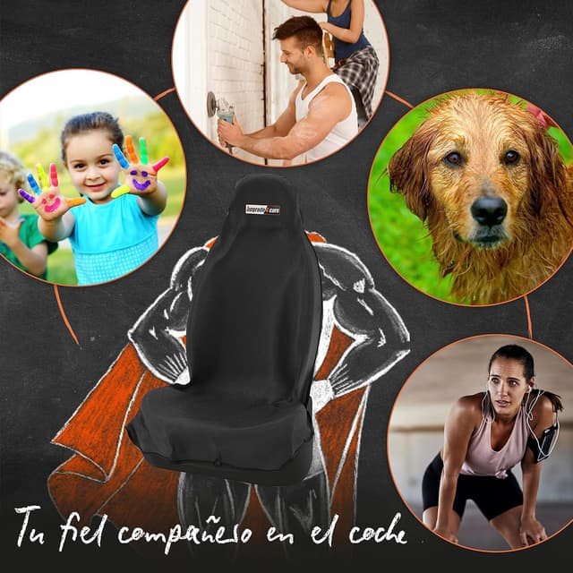 Thumbnail 5 de Upgrade4cars Funda de asiento delantero impermeable 2 unidades